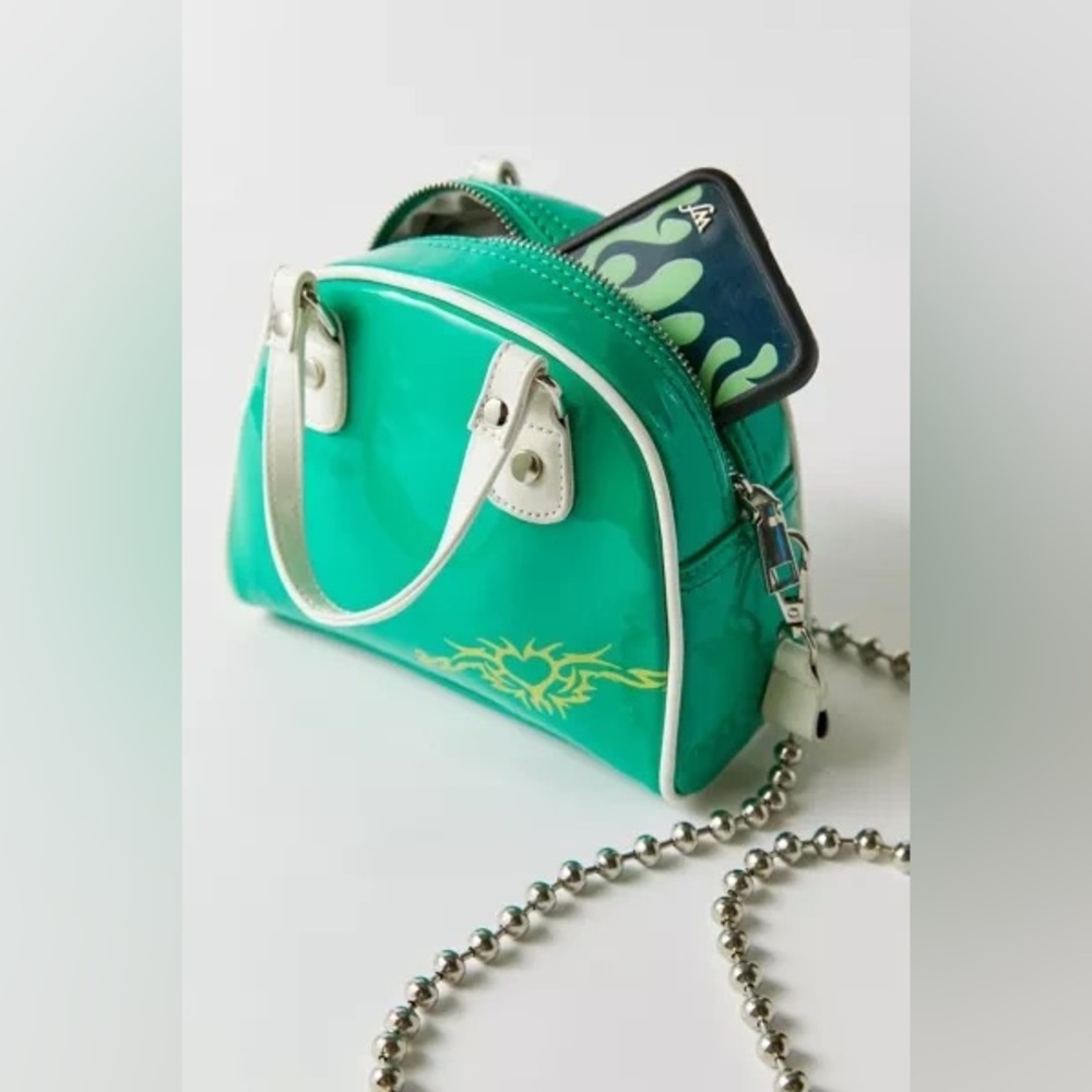 Urban Outfitters Sydney Bowler Bag Green Mini Bowling Purse Y2K